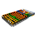 Colorful Square Enclosure Professional Gymnastic Trampoline, Trampoline Jumping